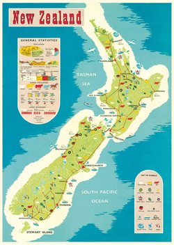 Retro New Zealand Poster